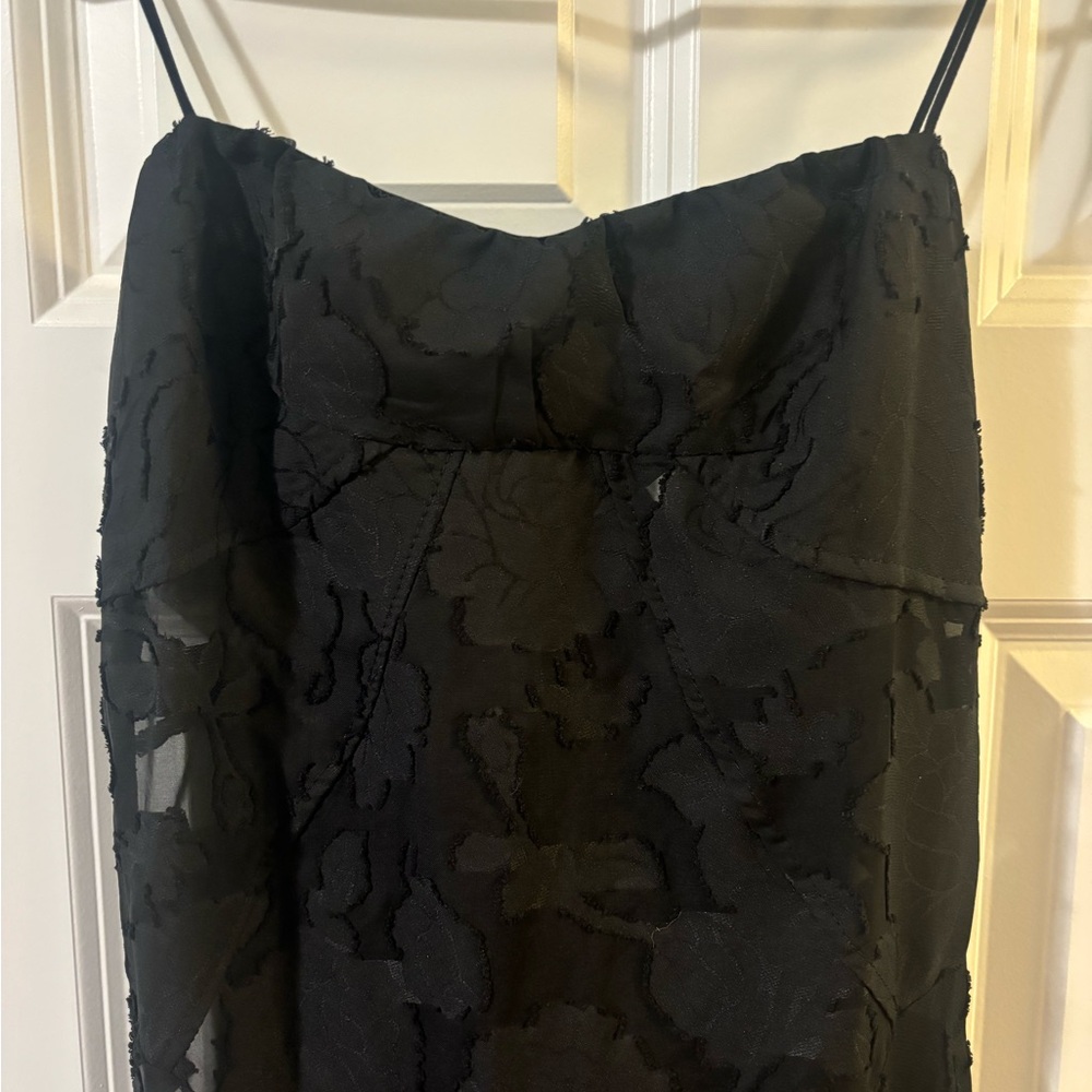 NWT! Showpo Black Lace Lily Evening Gown - Picture 5 of 5